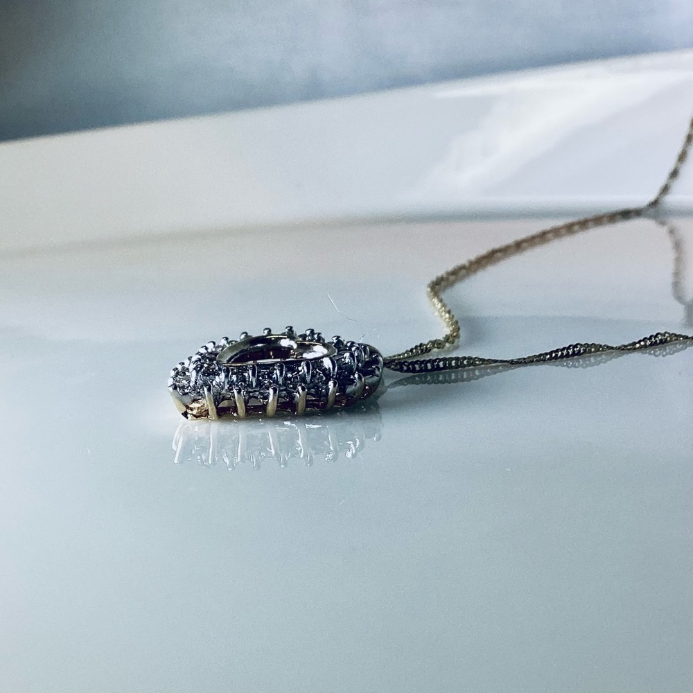 Gold Heart Diamond Pendant - Picture 2 of 11